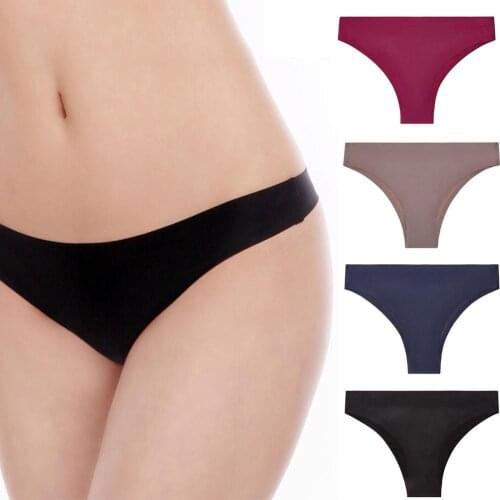 Ice Silk Seamless Underwear Thong Panties Brief Sexy Sexy For Women Panties Underwear Tanga G Women Lingerie String S6G9