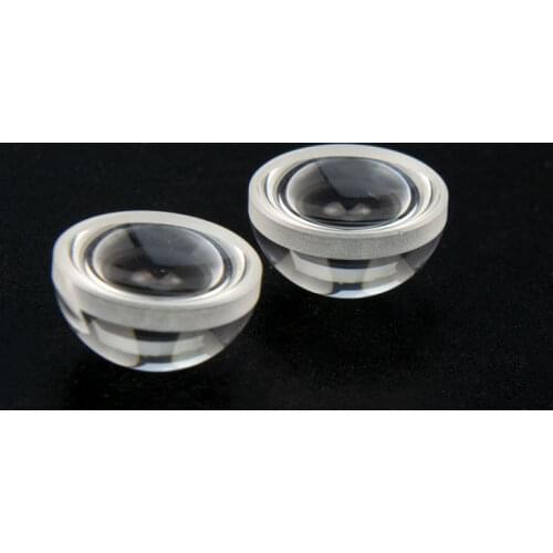 2PCS 15mm Diameter 10mm Focal Length 8mm Height Optical Glass Convex Lens Hemispherical Meniscus LED Concave-convex Lens