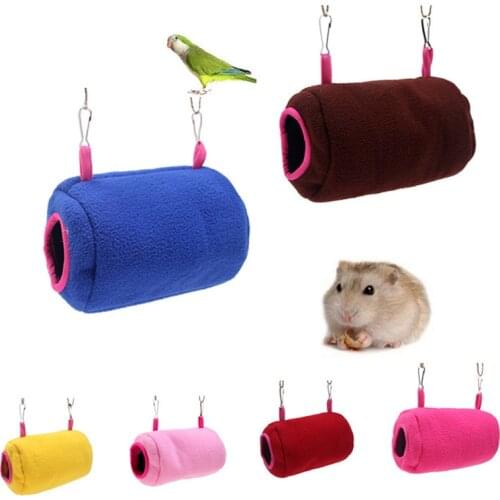 20x10x10CM Warm Guinea Pig House Hamster Cage Pet Tunnel Hamster Hammock Small Animal Hanging Bed Tunnel Tube Rat Ferret Toys