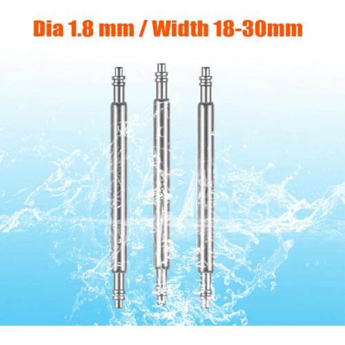 30PCS Dia 1.8mm Spring Bar Link Pins fit 18mm 20mm 22/24/25 /26/27/28/30mm Watch Band Watch Strap Repair Tool Watch Accessories