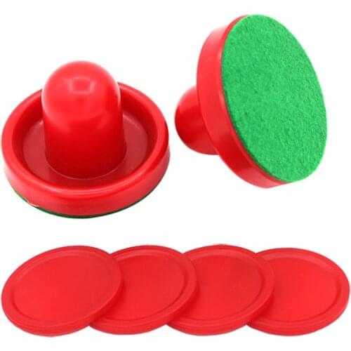 8pcs 96mm Air Hockey Pushers Pucks Replacement for Game Tables Goalies Header Kit Air Hockey Equipment Accessories (Red)