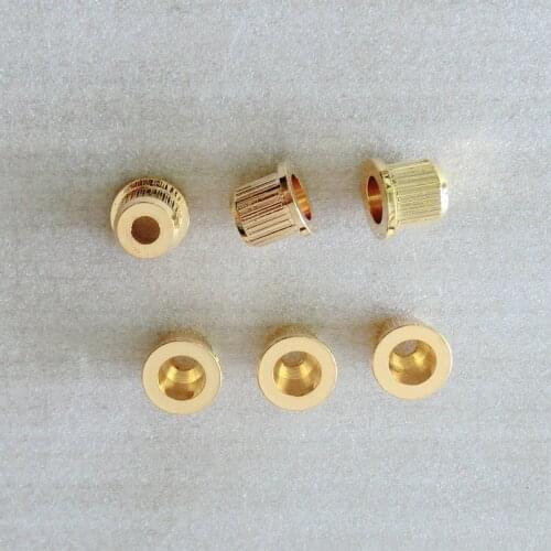 Free Shipping 6pcs/set 10mm Gold color guitar string mounting Ferrule