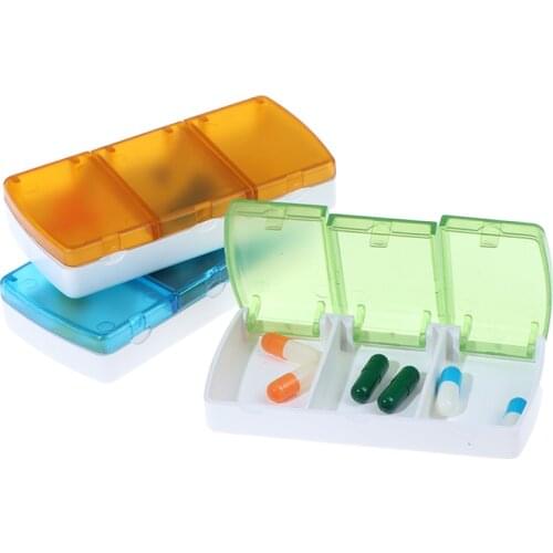 1PCS 3 Grids Pill Box Case Pills Organizer Case Portable Travel Medical Drugs Tablet Storage Container Medicine Box