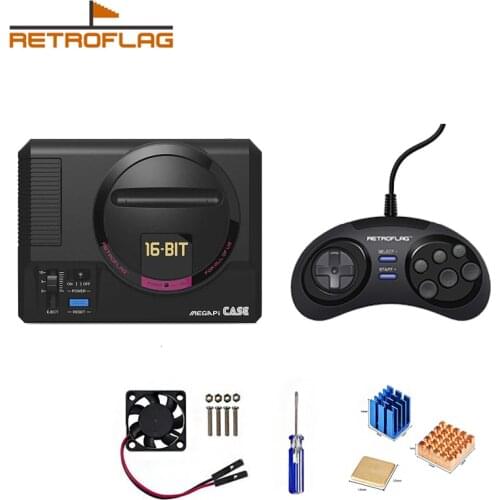 Retroflag MEGAPi Case for Raspberry Pi 3 B+ (B Plus) 2 and Classic USB Wired Controller for Raspberry Pi, Windows, Switch