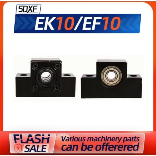 EK10 EF10 1pc Fixed Side EK10 and 1pc Floated Side EF10 for SFU1204 Ball Screw end Support CNC parts EKEF10 EK10EF10