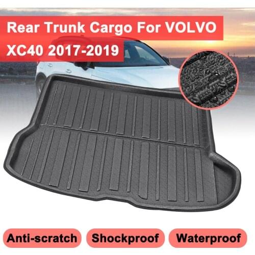 Mud Protector Car Rear Trunk Cargo Mat Auto Boot Liner TrayWaterproof For Volvo XC40 2017 2018 2019 Floor Sheet Carpet
