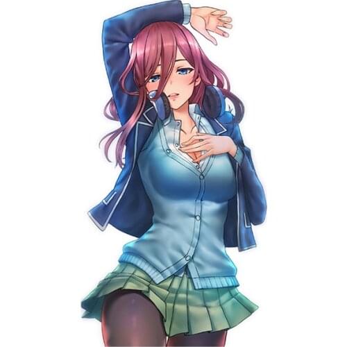 Personality Miku Nakano Cute Decal Trunk Car Stickers Occlusion Scratch Motorcycle Creativite Car Door Protector Apply To Car