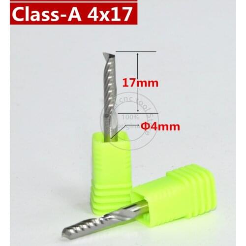 Class-A 4mm*17mm,CNC wood tool,carbide End Mill,woodworking insert router bit,1 flute up cut end mill,MDF,PVC,Acrylic,wood