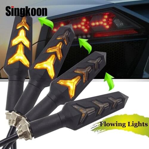Flowing flicker led motorcycle turn signal Lights Blinkers clignotant moto FOR yamaha royal star Bajaj pulsar 200 ns yamaha fz6
