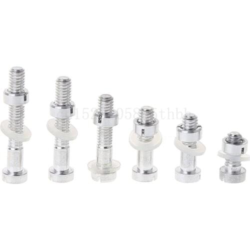 6Set/Bag Turntable Headshell Cartridge Mounting Kit Metal Screw Bolt Nut Washer