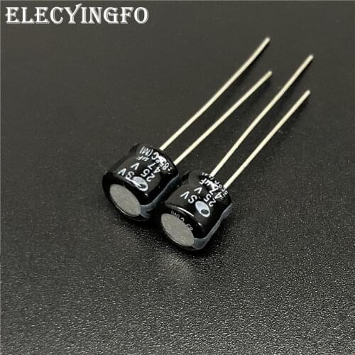 20Pcs/100Pcs 47uF 25V47uf SAMWHA SV Series 6x5mm Good Quality 25V47uF Low Profile Aluminum Electrolytic capacitor