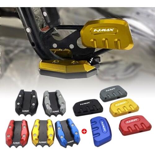 SEMSPEED Newest N-Max Motorcycle CNC Flat Foot Side Stand Extension Kickstand Pad Kit Set Fits N-MAX 150 125 N-MAX 125 2021 2020