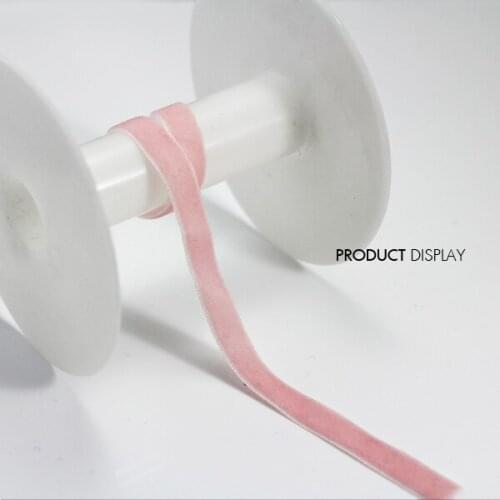 Solid Color Pink Velvet Applique Trim Decorated Ribbon 10mm Sewing Supplies for Craft DIY Accessories 10yard/T743