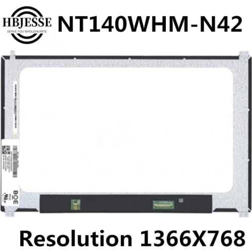 Original HD for Dell Latitude 7490 lcd screen NT140WHM-N42 NT140WHM N42 1366X768 14.0 INCH 30pins