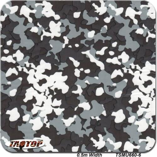 Water transfer Printing Film TSMU660-6 0.5M * 20M Camouflage Pattern Immersion Print Film Hydrgraphic Film