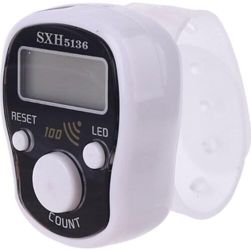 Portable Wrist Digital Electronic Counter with LED Light and Sound Manual Reset Decompression Relaxation Finger Tool for