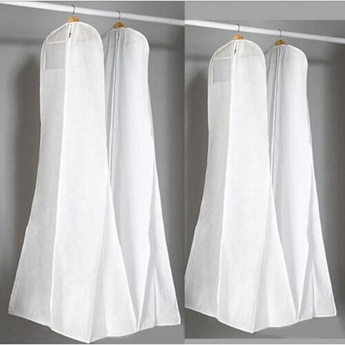 Wedding Dress Dustproof Cover Case For Bridal Gown Non-woven Hang Pouch Extra Large Protection Durable Organizer Storage Bag