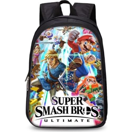 3D Super Smash Bros Children Backpacks Girls Boys School Backpack Toddler Kids School Bags Kindergarten Cartoon bookbag