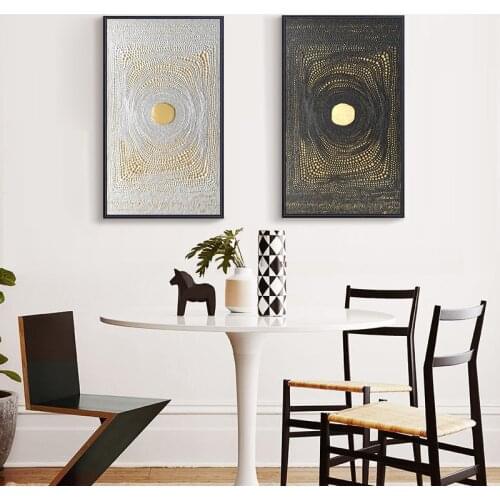 Nordic Painting Luxury Wall Art Sun Print Black Gold Wall Picture Modern Artwork Home Living Room Decoration Decorative Painting