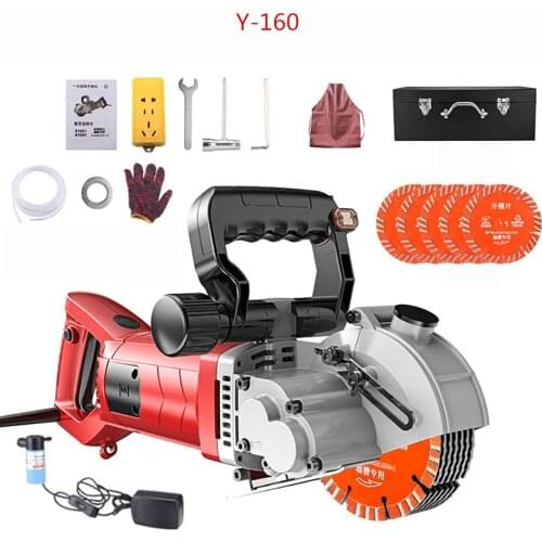 220V Hydropower Installation Electric Wall Chaser Concrete Wall Cutting Slotting Grooving Machine With 160MM Blade
