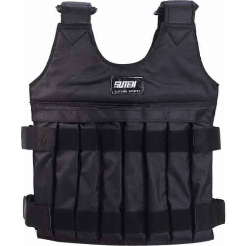 20kg gLoading Weighted Vest For Boxing Training Equipment Adjustable Exercise Black Jacket Swat Sanda Sparring Protect