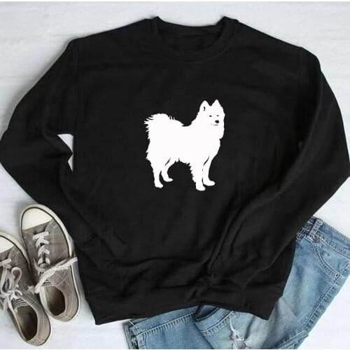 Funny cute Samoyed print cotton Sweatshirts for women girlfriend doglovery Graphic Sweatshirts Winter fall casual pullovers