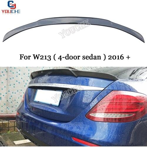W213 Carbon Fiber Rear Spoiler For Mercedes E class W213 E300 E350 E400 4-door Sedan 2017 2018 2019 Trunk Boot Tail Lip