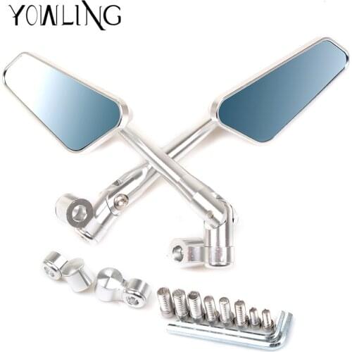 Universal Motorcycle Handle Bar Side Mirrors Rearview Mirror for Honda Kawasaki Suzuki BMW Yamaha Cruiser Scooter ATV