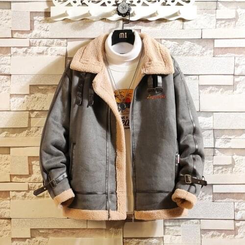 Winter 2021 New Arrival men Large Size Fur Lamb Wool Cotton-Padded Coat