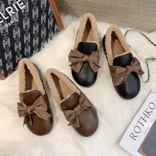 Winter Womens Flat Vulcanize Shoes Fashion Breathable Casual Ankle Boots with Butterfly-knot Shoe for Woman Female C536