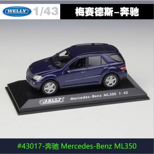 1:43 Welly ML350 Blue Sports Car High Simulation Car Alloy Metal Toy With Dust Cover
