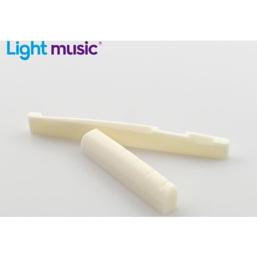 1 Set 6 String Acoustic Guitar Bone Bridge Saddle and Nut Perfect Real Bone 43*9*3/72*9*3 Guitar Parts Guitar Nut Guitar Saddle