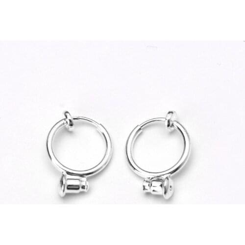 1 Pair Clip On Hoop Earring Converters No-pierced Turn Any Stud Into A Clip-On U2JF