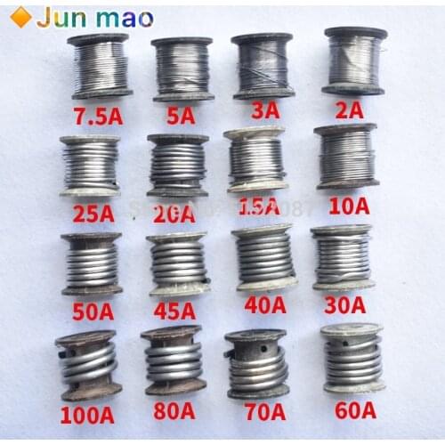 1 ROLL Household factory insurance lead wire Large volume national standard factory fuse wire 3A5A10A15A20A25A30A40A45A60A