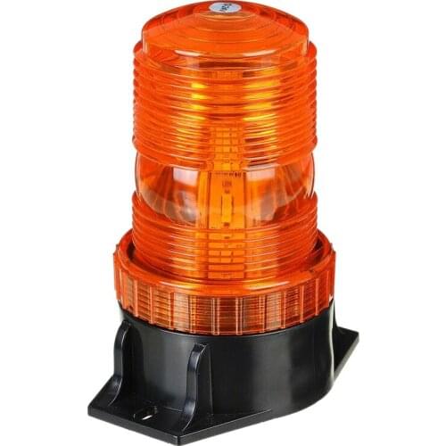 10-110V Amber LED Beacon Lamp Rotating Store Emergency Flashing Warning Light