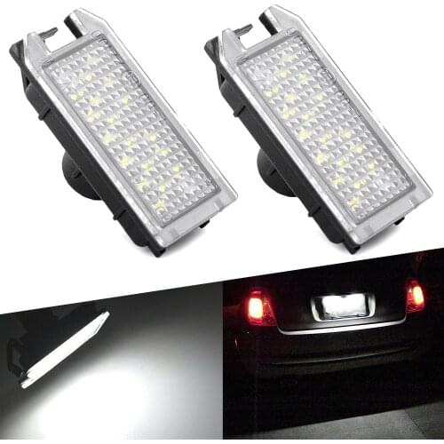 2x Canbus Error Free Led Number Plate Light Bulb For Fiat 500 2007 2008 500C 2009 2010-2018 2019 License Plate Lamp White 6000K