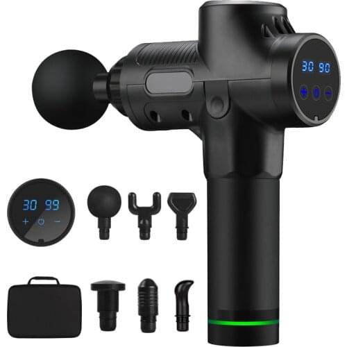 30 Speed LCD Massage Gun Deep Tissue Percussion Muscle Massage For Pain Relief Neck Massager Electric Body Relaxation Massager