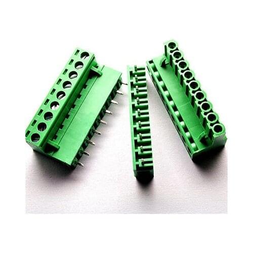 5PCS 5.08mm Pitch Right Angle 9 pin 9 way Screw Terminal Block Plug connector