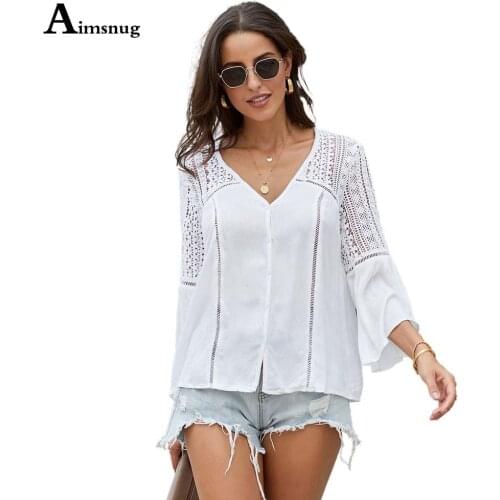 Женские трикотажные рубашки Aimsnug China At AliExpress