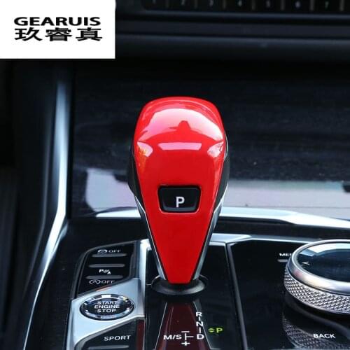 Car Styling Gear Shift Handle Sleeve Buttons decoration Gears Covers Stickers For BMW 3 Series G20 G28 Interior Auto Accessories