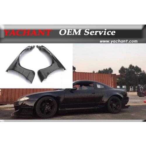 Car-Styling Fiber Glass FRP Bodykit Front Fender Kit 2Pcs Fit For 1999-2002 S15 Silvia RB Style Front Fender