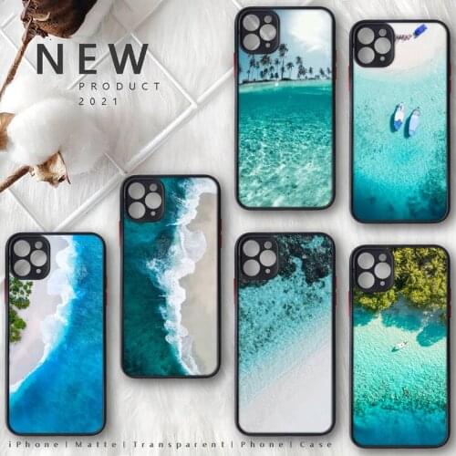 Maldives tourist natural lanscape Phone Case matte transparent For iphone 7 8 11 12 plus mini x xs xr pro max cover