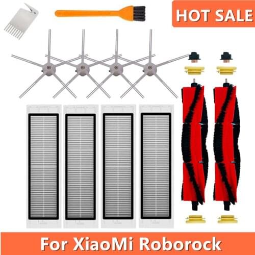 For XiaoMi Roborock S5 Max S50 S51 S55 S6 S6 Pure Accessories Vacuum Cleaner Parts Washable HEPA Filter Main Brush Side Brush
