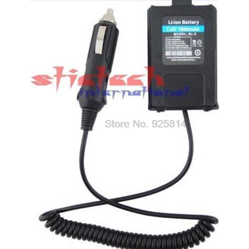 By dhl or ems 500 pieces Original Car Charger Car Battery Eliminator for BAOFENG UV-5R pofung UV5R Dual Band Two Way Radio