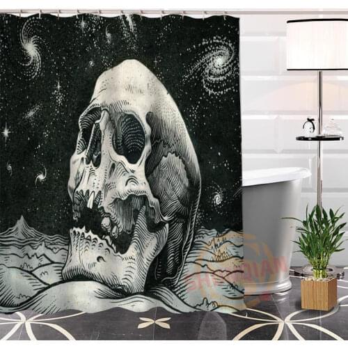 Hot New Eco-friendly Custom Unique skull#2 Modern Shower Curtain bathroom Waterproof for yourself H0220-66