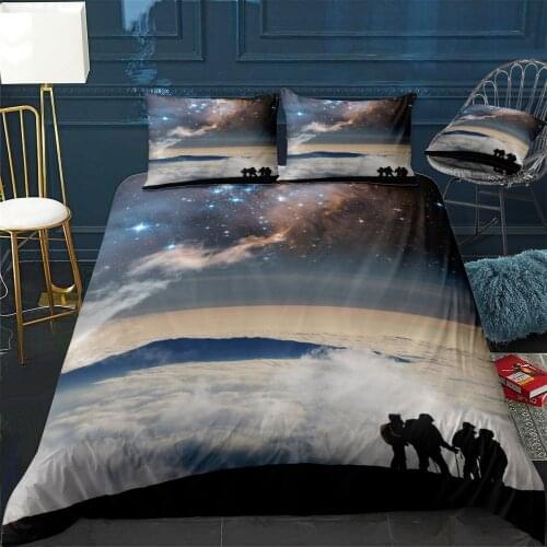 Above the Clouds Quilt Cover Pillowcase 3Piece Comforter Bedding Set With Pillow Case Single Double Duvet Cover Home Decora