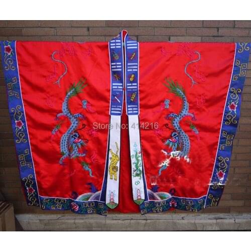 Red Taoist gownrobes tai chi martial arts cassock taiji uniforms master zen garments clothing Taoism suits top quality