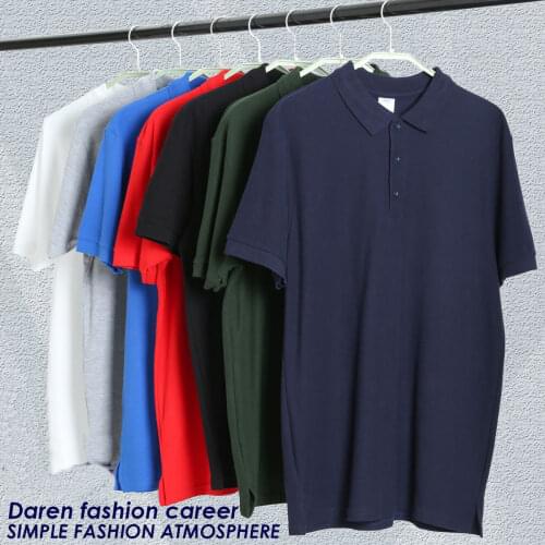 Youpin Summer new mens short-sleeved polo shirt to increase cotton mens lapel t-shirt loose