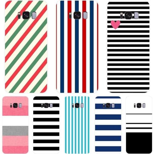 Blue Black Stripes Back Cover For Samsung Galaxy Note 4 5 8 9 Soft Silicone Case For Samsung S8 S9 Plus S5 S6 S7 Edge Phone Case