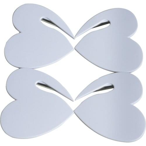 Wholesale 50Pcs/Pack Plastic Letter Envelope Opener Mail Knife Safety Guarded Cutter Blade Outdoor Equipment Heart-shape